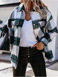 Women's Autumn & Winter Plaid Shirt - Long Sleeve Loose Fit Casual Flannel Blouse