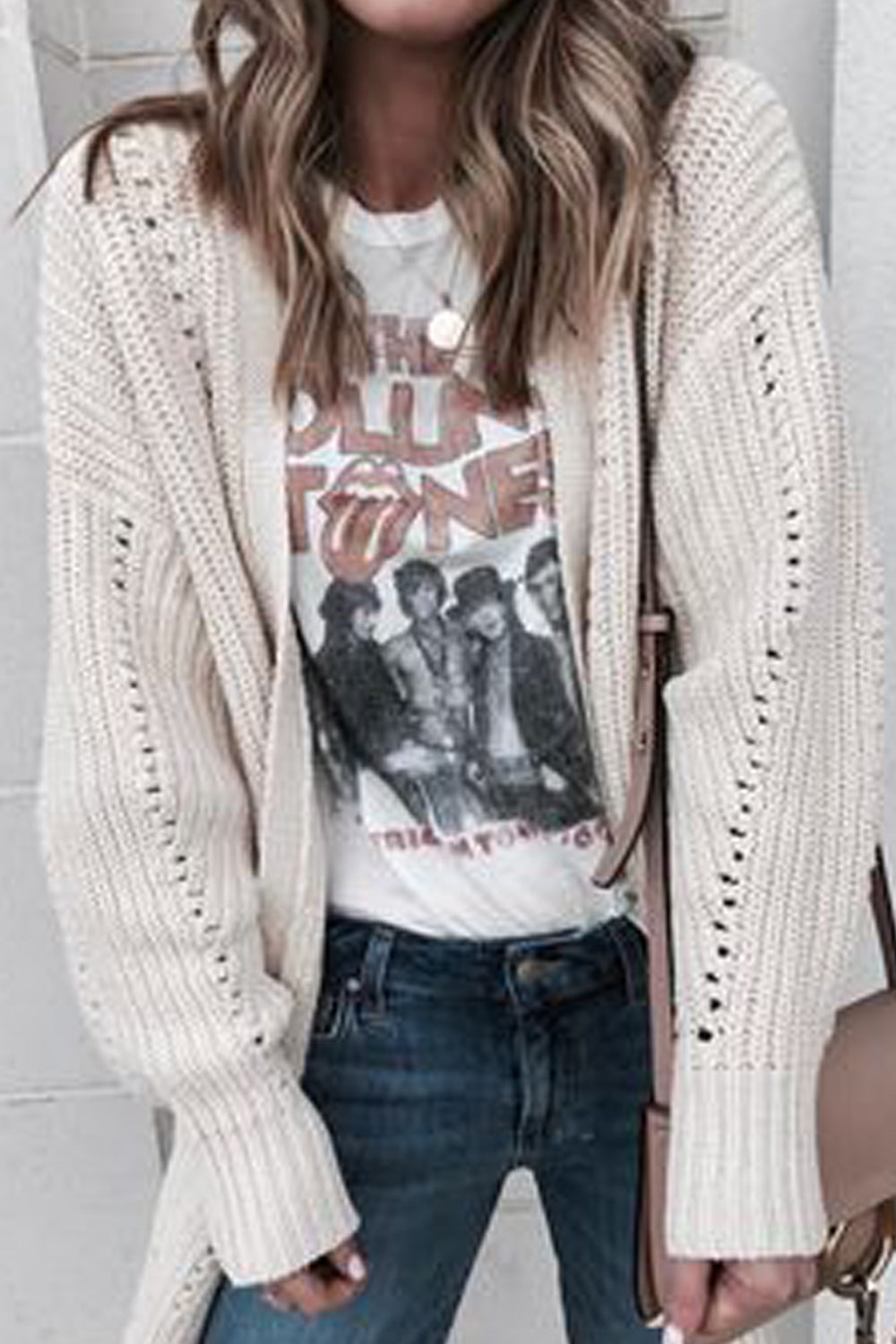 Women Hollow Knitted Long Sleeve Casual Magnificent Winter Cardigan