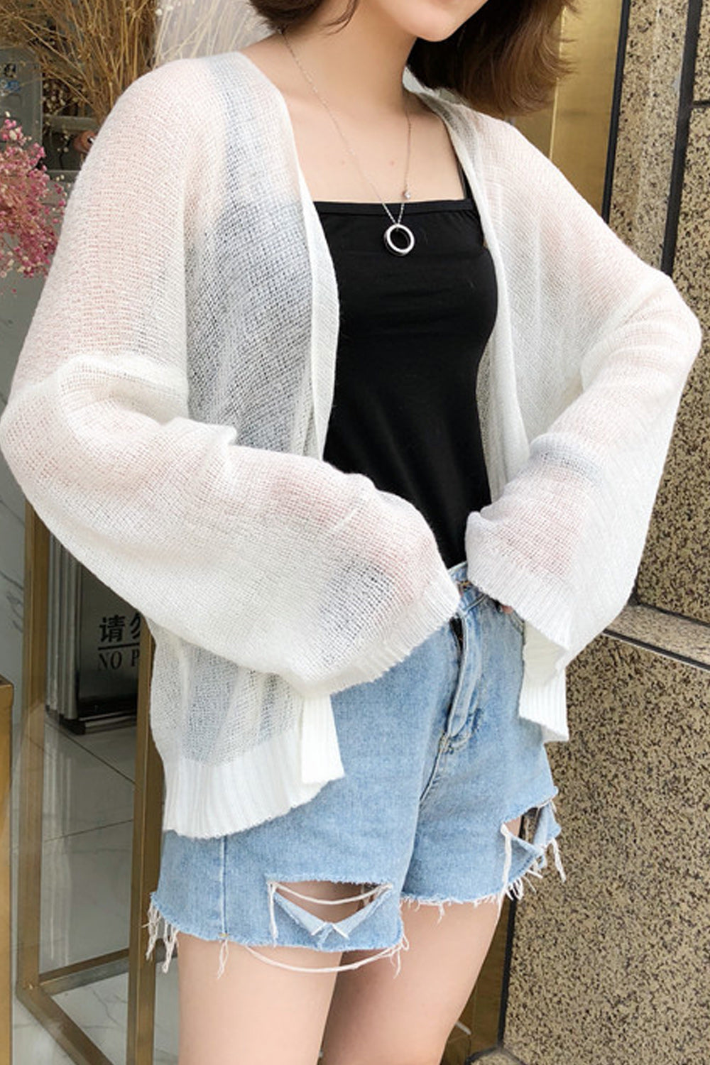 Women Thin Lightweight Solid Colored Magnificent Cardigan