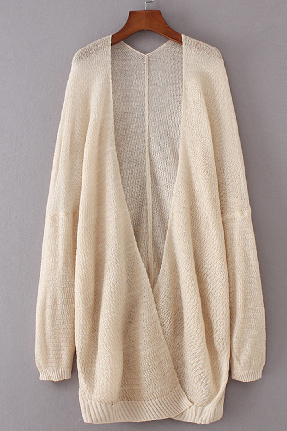 Women Mid Length Solid Colored Thin Long Sleeve Breathable Cardigan
