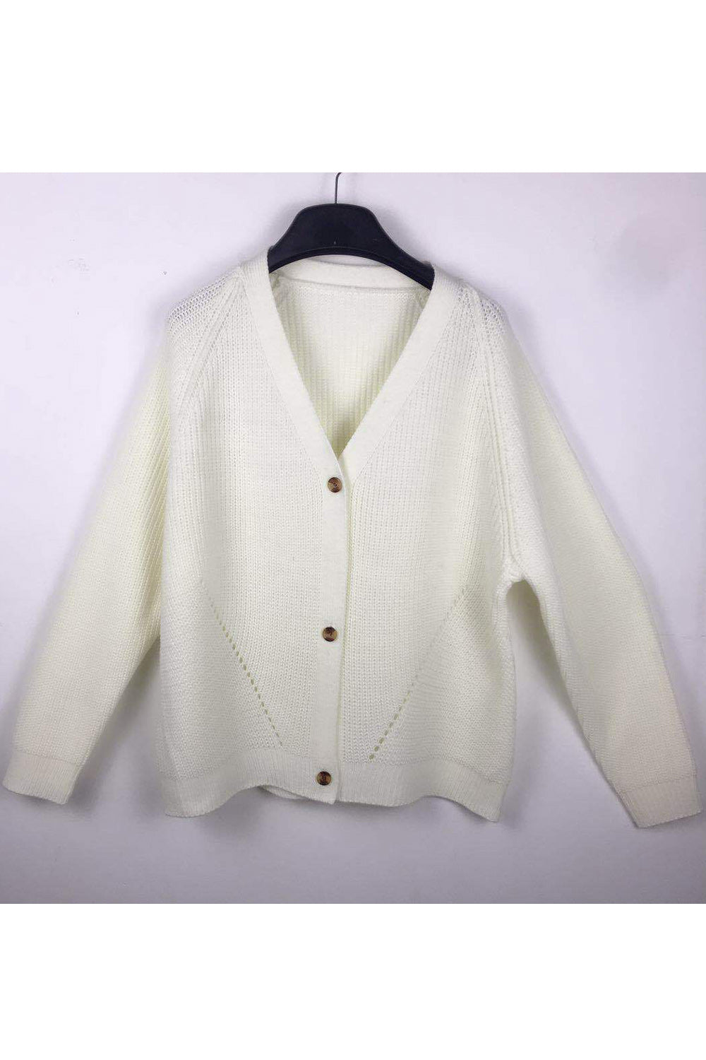Women V-Neck Trendy Solid Colored Cozy Cardigan