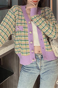 Women Stretchable Long Sleeve Elegant V-Neck Warm Cardigan