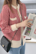 Women Long Sleeve Easy Round Neck Breathable Pretty Cardigan