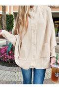 Women Pocket Styling Button Down Stylish Long Sleeve Cardigan