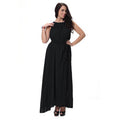 Women Sleeveless A-line Chiffon Plus Size Black