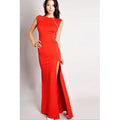 Women Long Slit Party, Wedding Slim Dress Red