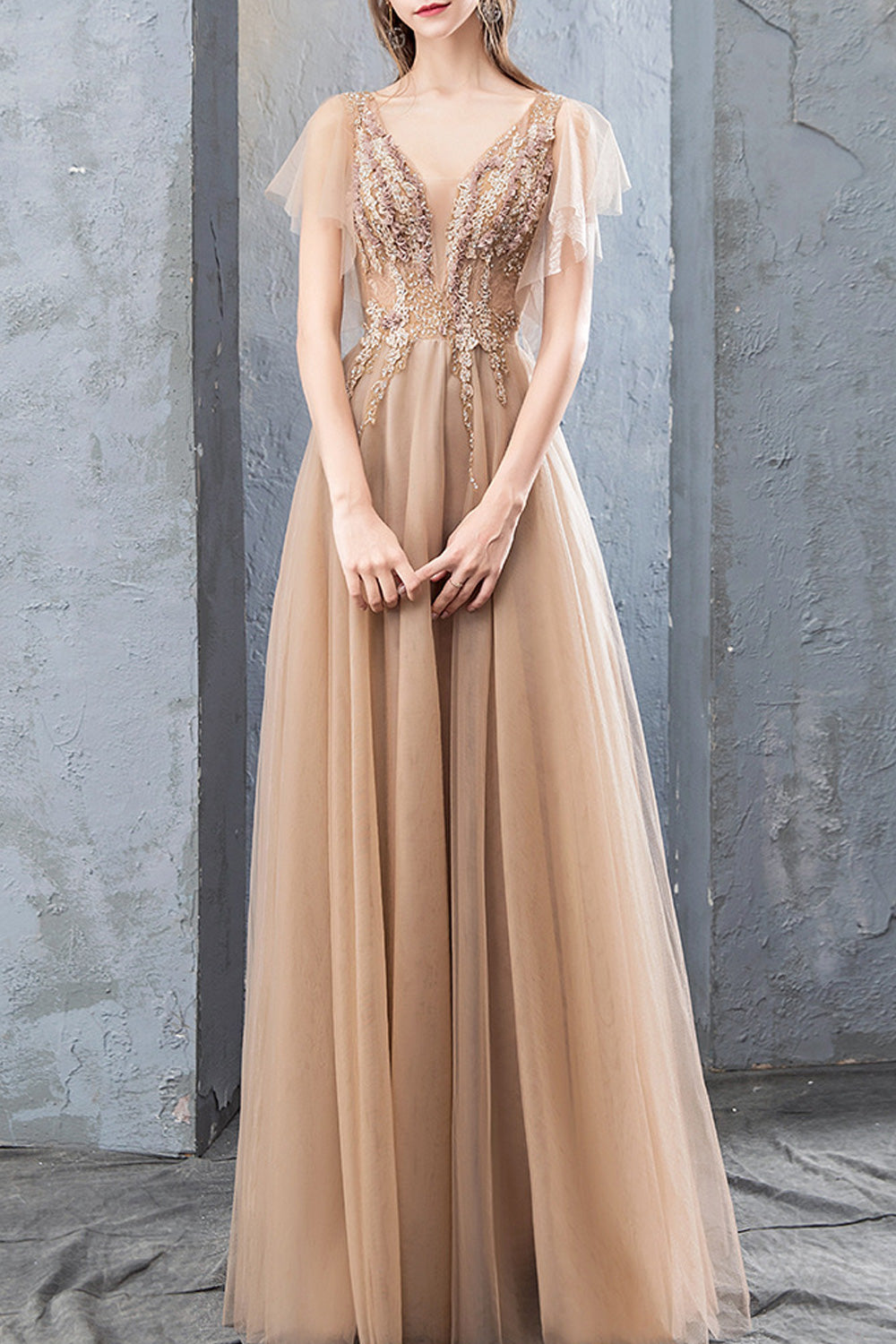 Women Simple Solid pattern Trendy Irregular Style Thin Long Sleeve Evening Party Dress