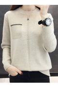 Women Regular Fit Solid Colored Round Neck Sweatshirt