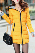 Women Comfortable Solid Colored Easy Long Sleeve Padded Jacket
