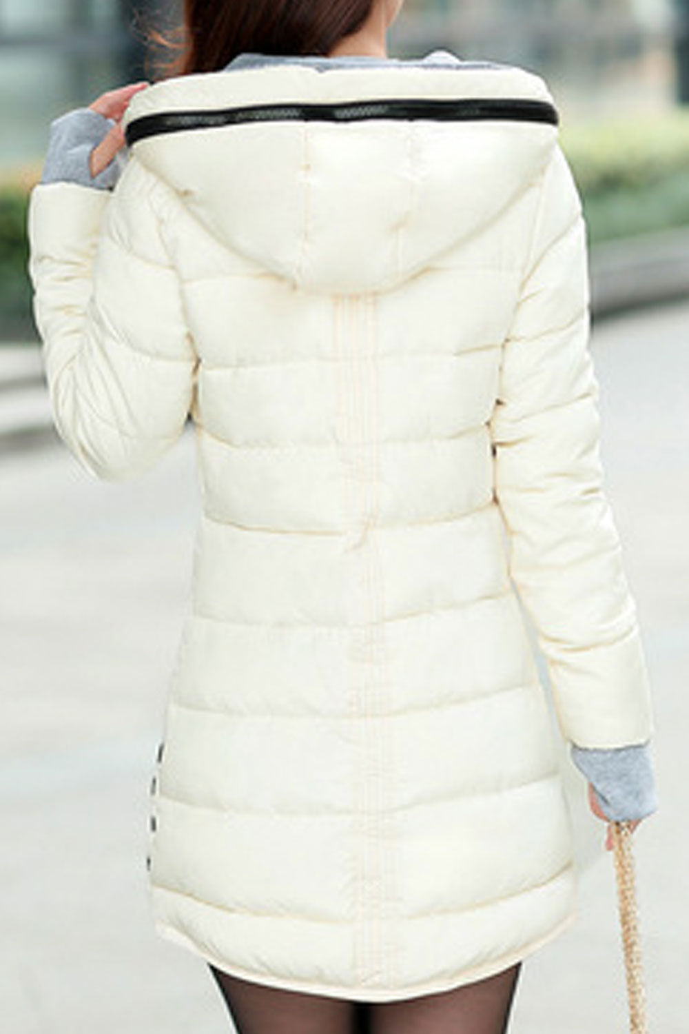 Women Comfortable Solid Colored Easy Long Sleeve Padded Jacket