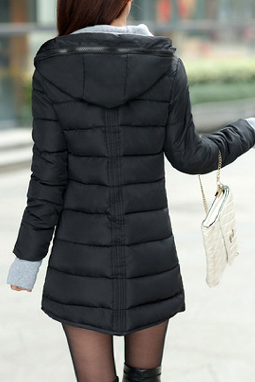 Women Comfortable Solid Colored Easy Long Sleeve Padded Jacket