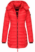 Women Slim Fit Solid Colored Stylish Casual Warm Padded Jacket