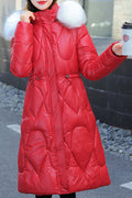 Women Long Length Solid Colored Collar Neck Pretty Padded Jacket