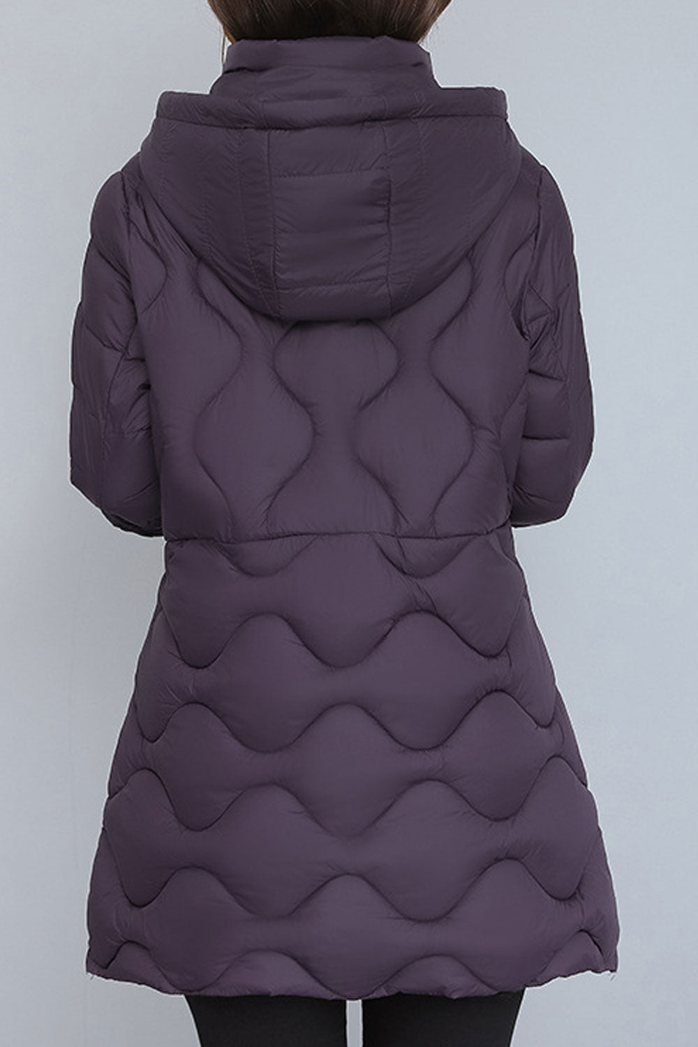 Women Long Sleeve Beautiful Solid Pattern Cozy Winter Padded Jacket