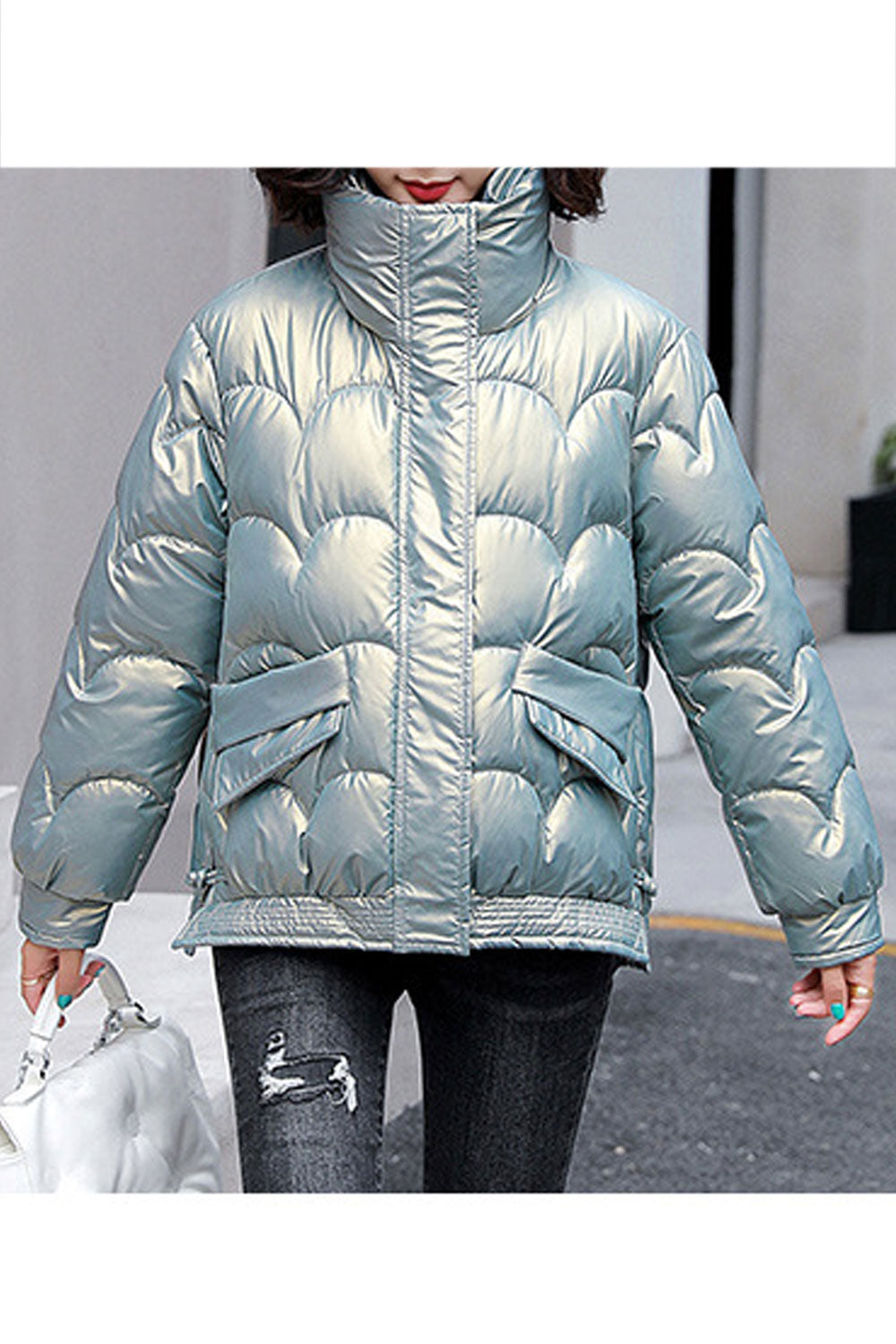 Women Stylish Hooded Neck Comfortable Long Sleeve Winter Padded Jacket