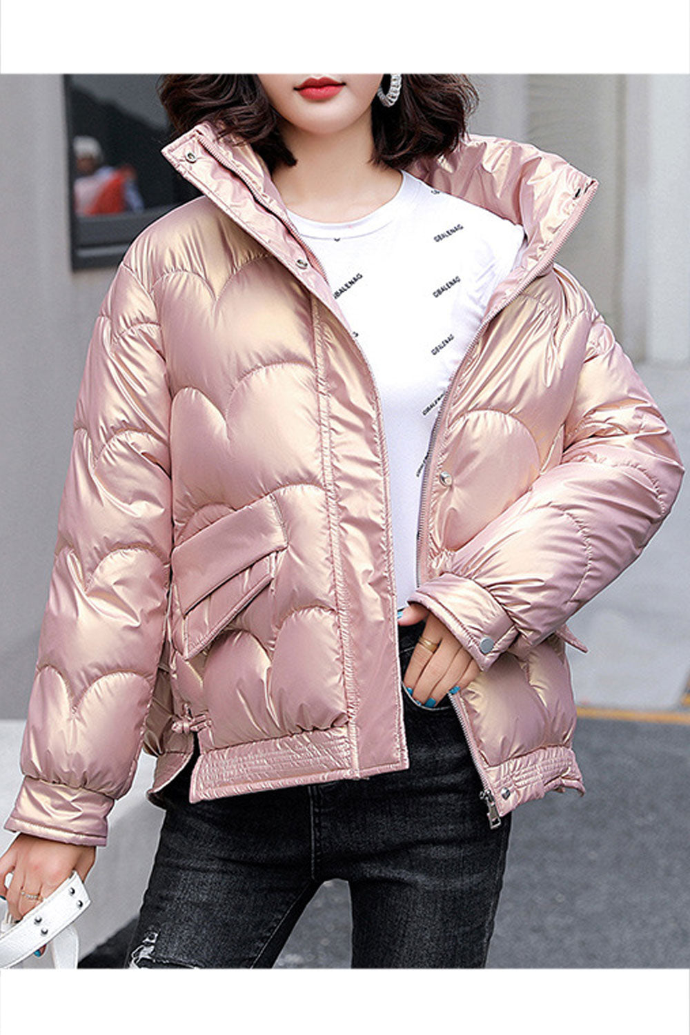 Women Stylish Hooded Neck Comfortable Long Sleeve Winter Padded Jacket