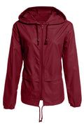 Women Rainwear Flap Pocket Full Zipper Jacket
