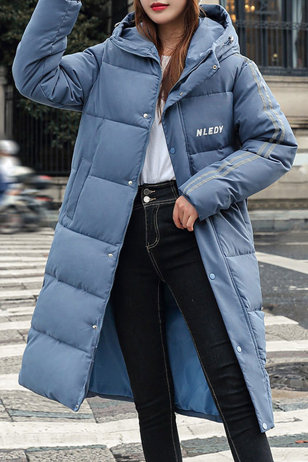 Women Comfortable Solid Colored Windproof Stylish Padded Jacket