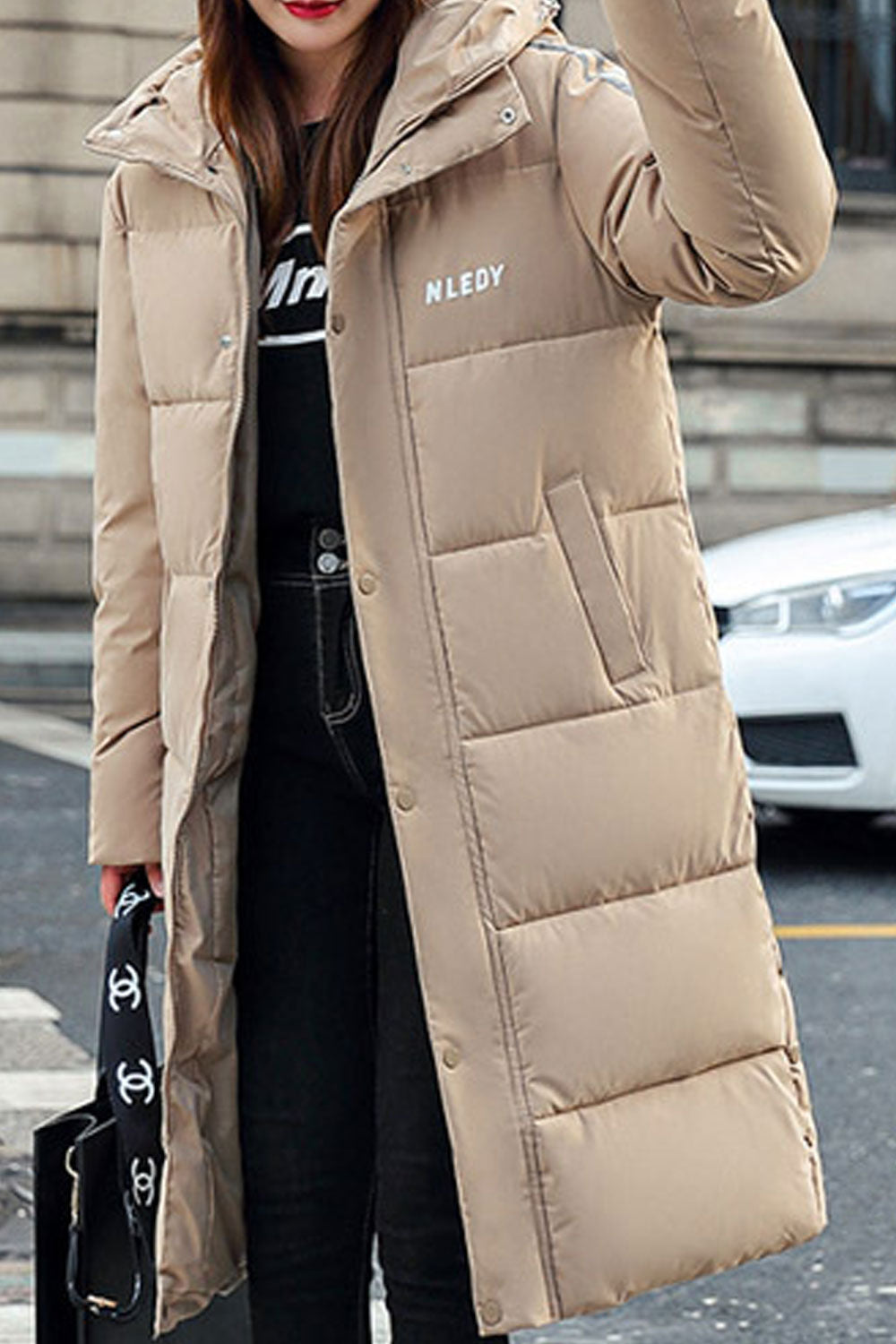 Women Comfortable Solid Colored Windproof Stylish Padded Jacket