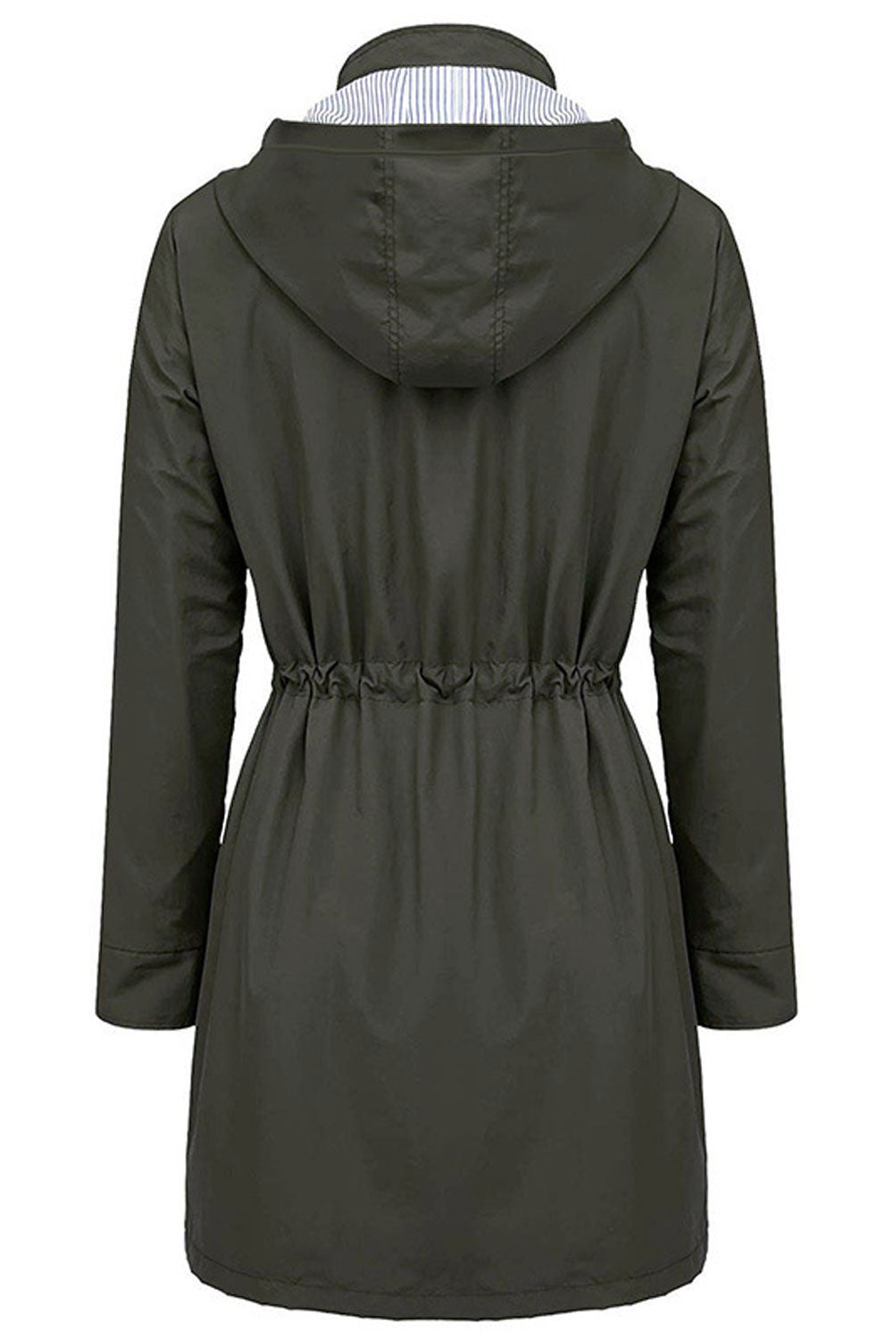 Women Slim Fit Button Closure Winter Jacket