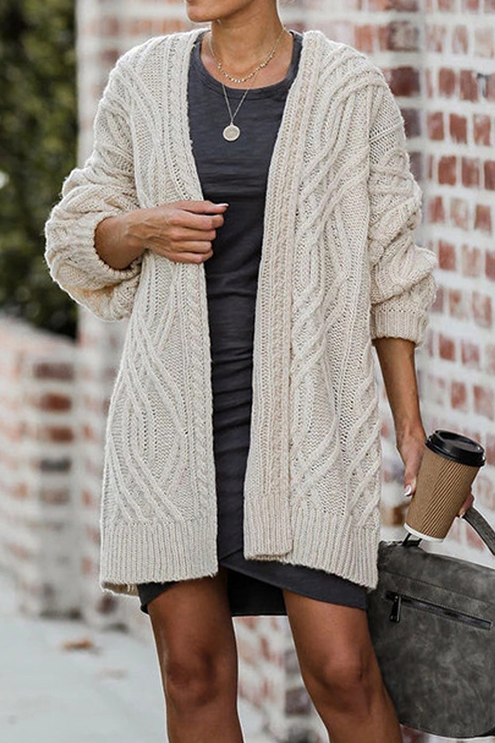Women Pretty Solid Pattern Thick Breathable Cozy Cardigan
