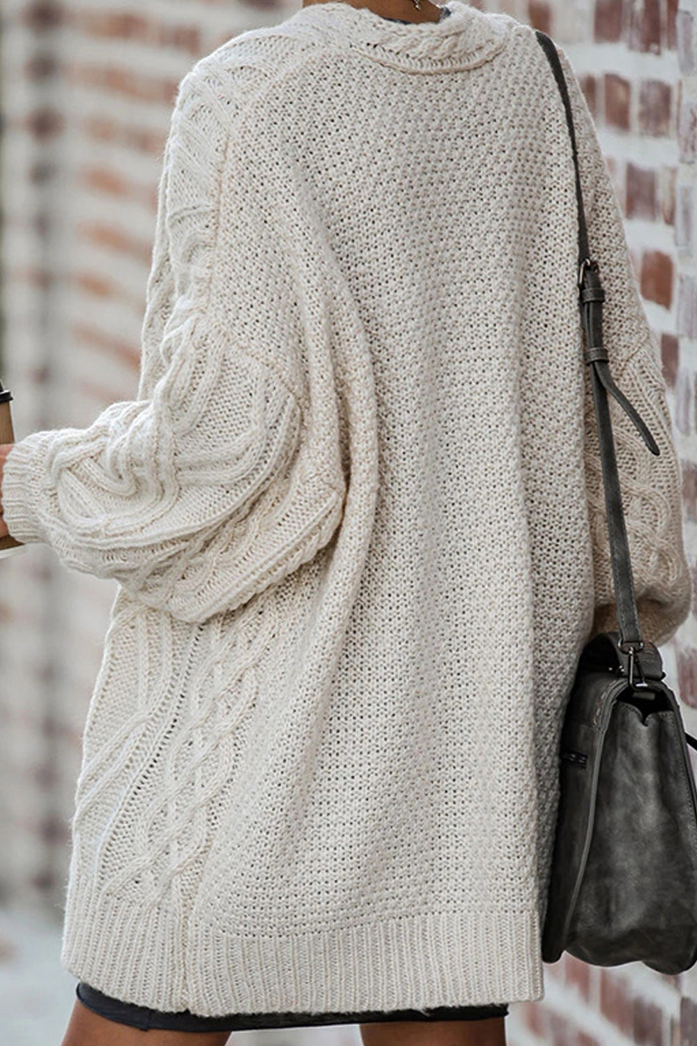 Women Pretty Solid Pattern Thick Breathable Cozy Cardigan