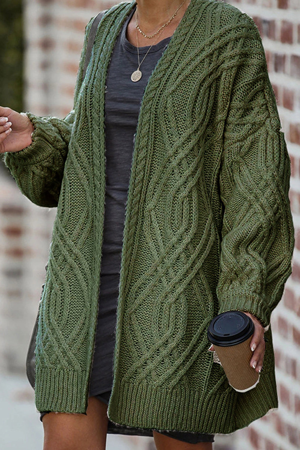 Women Pretty Solid Pattern Thick Breathable Cozy Cardigan
