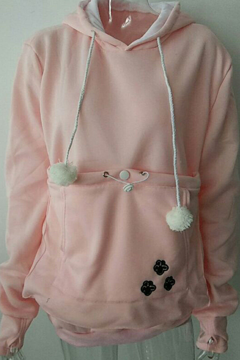 Women Stylish Pet Bag Solid Color Warm Hoodie