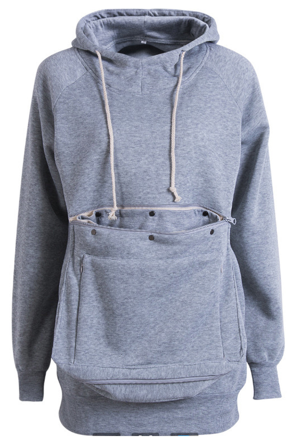 Women Cute Kangaroo Style Pocket Solid Color Hoodie