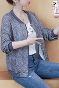 Women Stand Collar Slim New Printed Winter Jacket