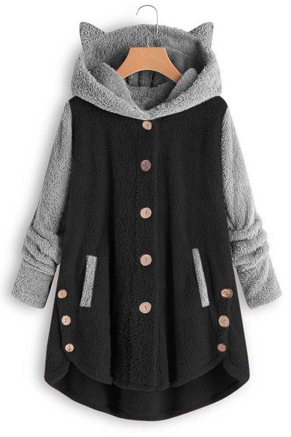Women Cute Bear Print Warm Casual Hoodie