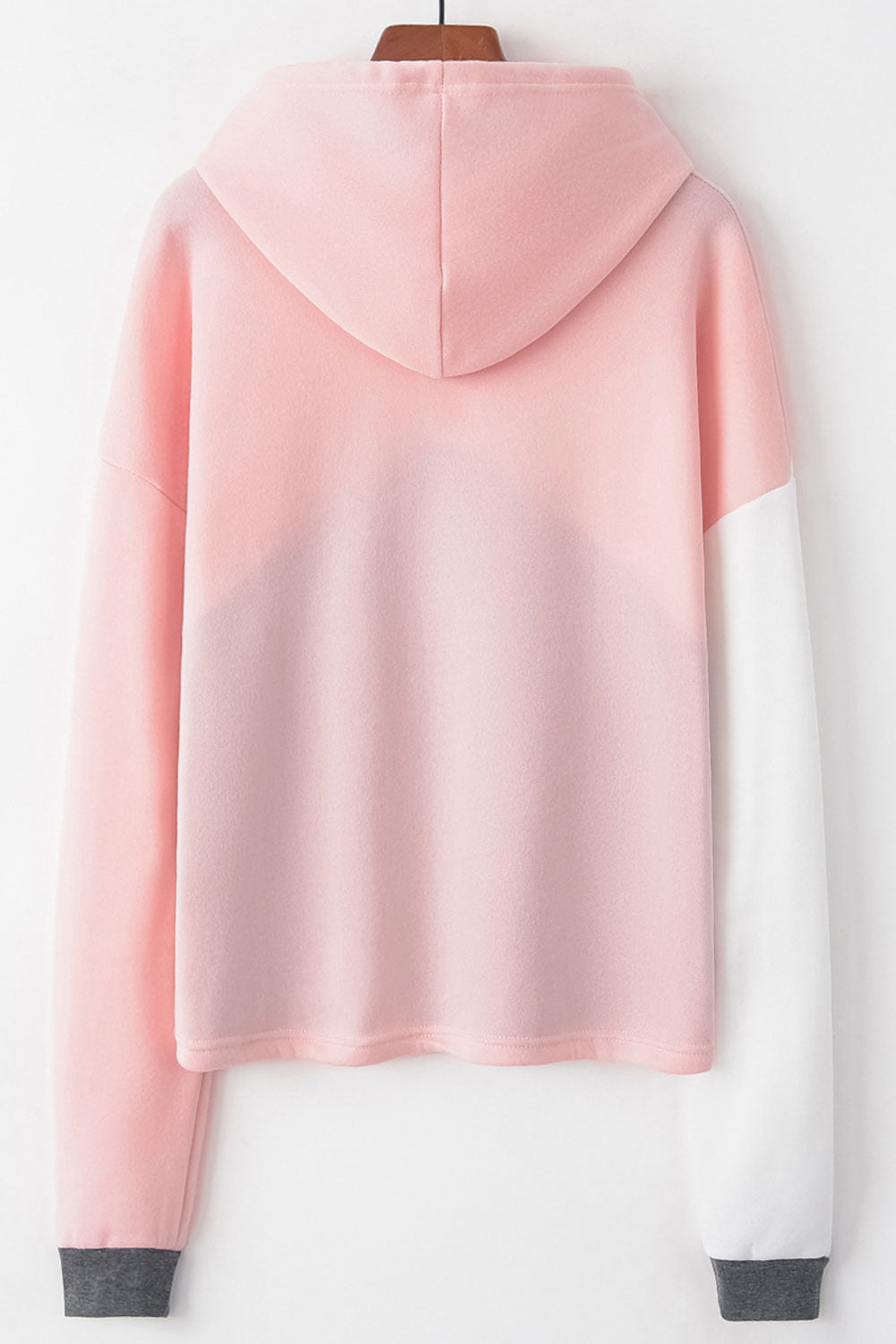 Women Drawstring Beautiful Contrast ColorLoose Fit Warm Hoodie