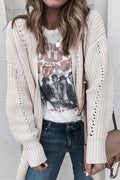 Women Trendy Front Open Stylish Long Sleeve Cozy Winter Cardigan