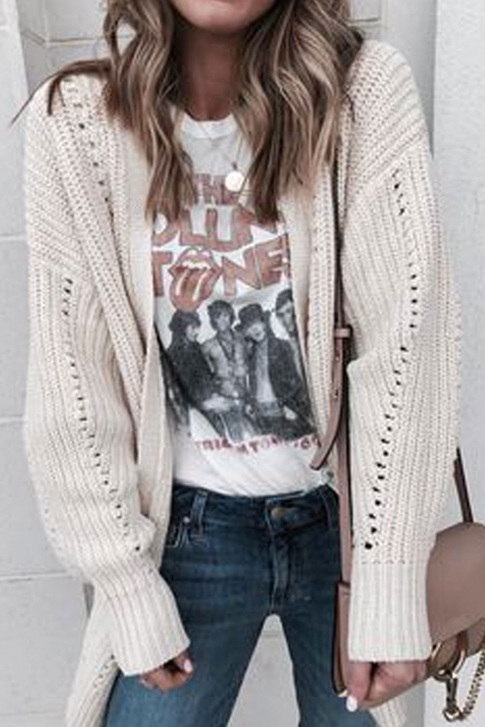 Women Trendy Front Open Stylish Long Sleeve Cozy Winter Cardigan