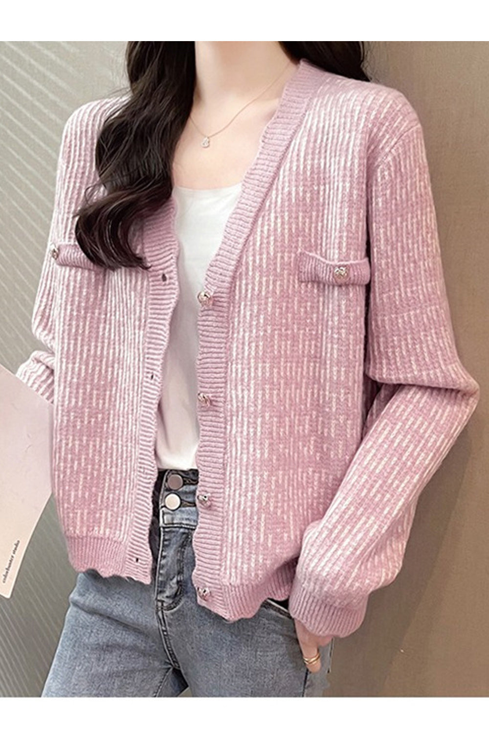 Women Solid Color Long Sleeve Gorgeous Cardigan