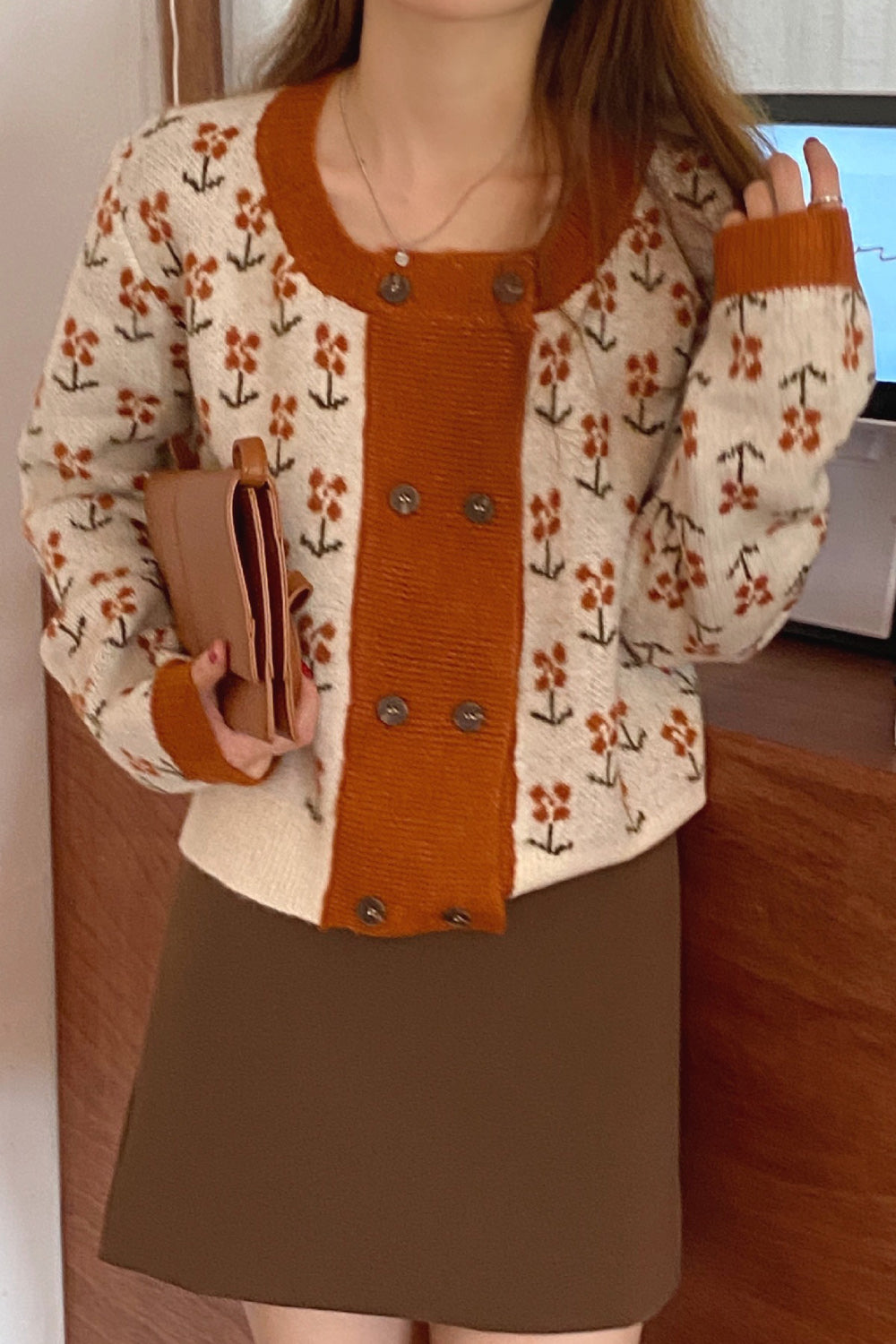 Women Beautiful Embellished Long Sleeve Warm Cardigan