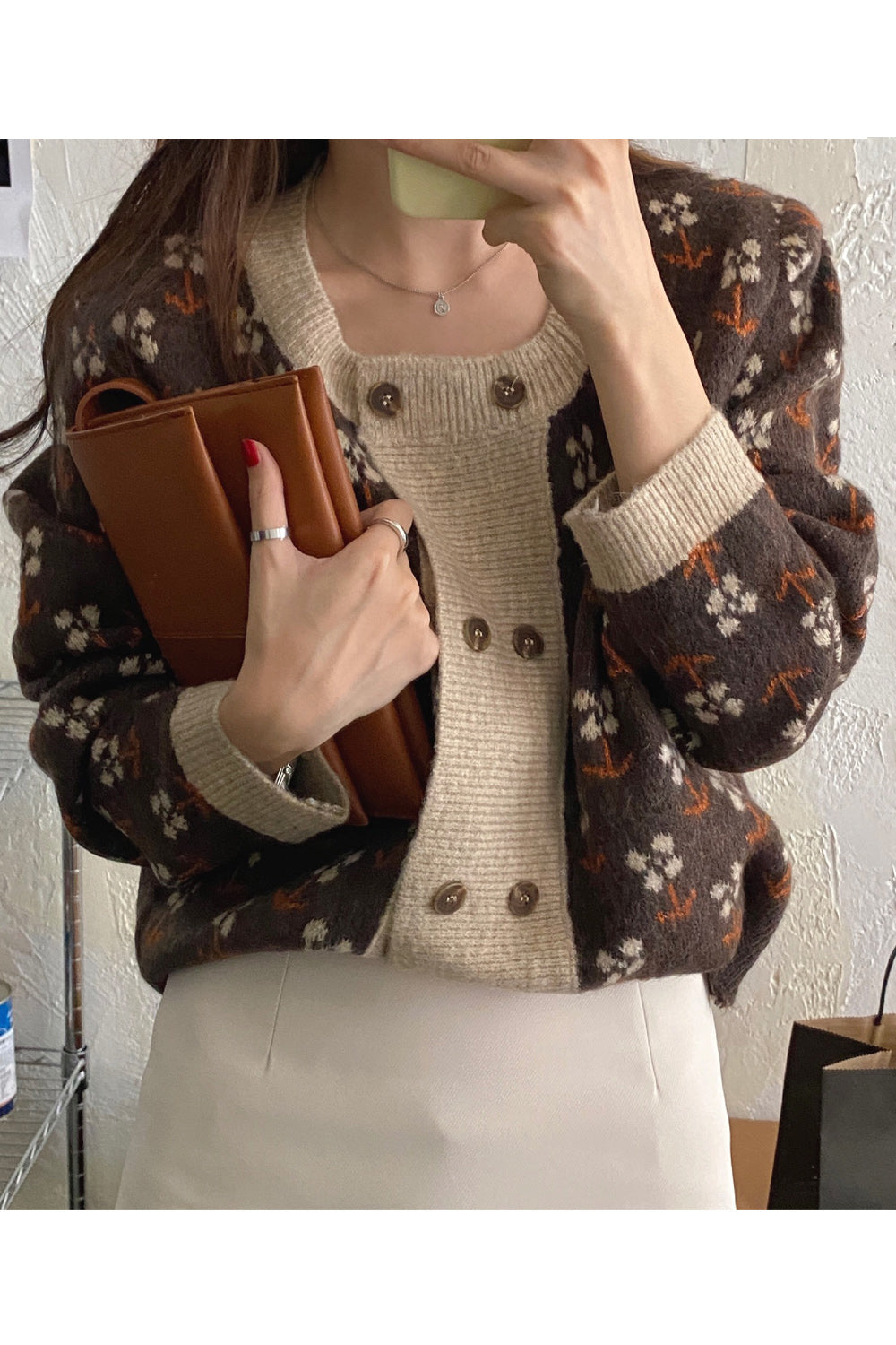 Women Beautiful Embellished Long Sleeve Warm Cardigan