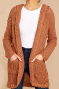 Women Pocket Styled Long Sleeve Cozy Cardigan