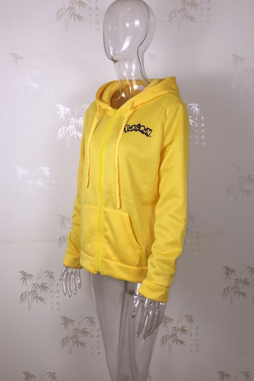 Women Pikachu Style Pretty Zipper Closure Hoodie