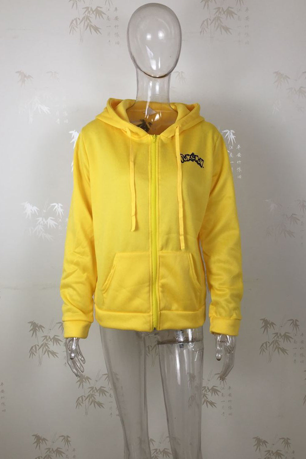 Women Pikachu Style Pretty Zipper Closure Hoodie