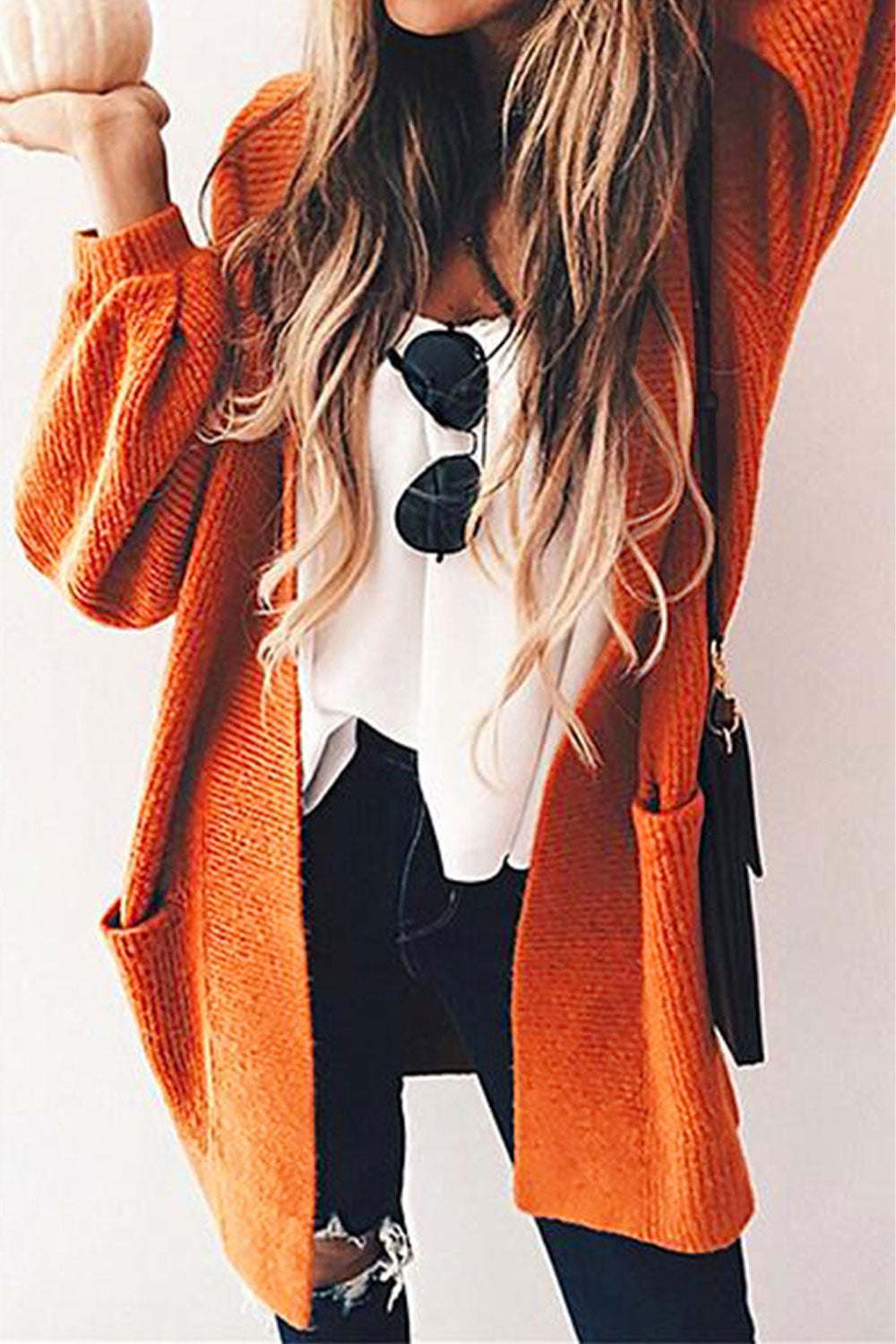 Women Stylish Soft Solid Pattern Easy Front Open Cardigan