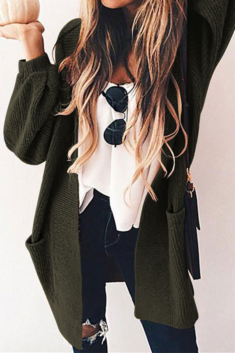 Women Stylish Soft Solid Pattern Easy Front Open Cardigan