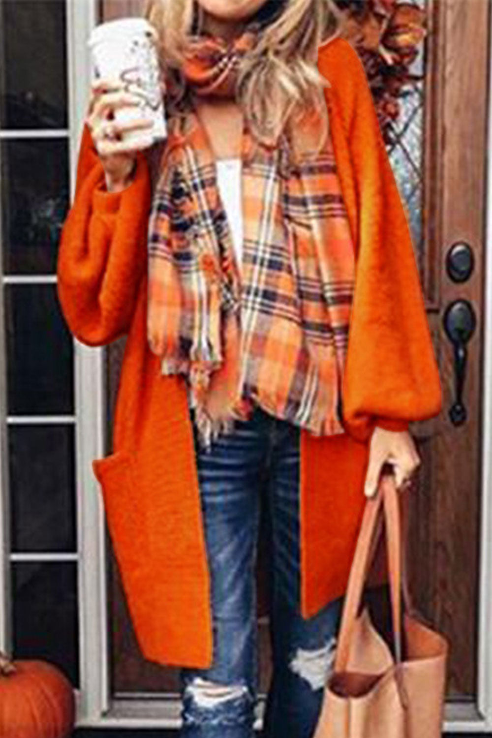 Women Stylish Soft Solid Pattern Easy Front Open Cardigan