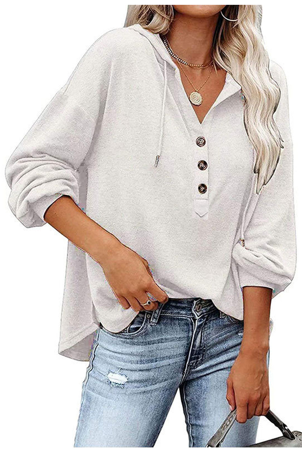 Women Elegent Ribbed Cuff Stretchable Printed Style Casual Hoodie