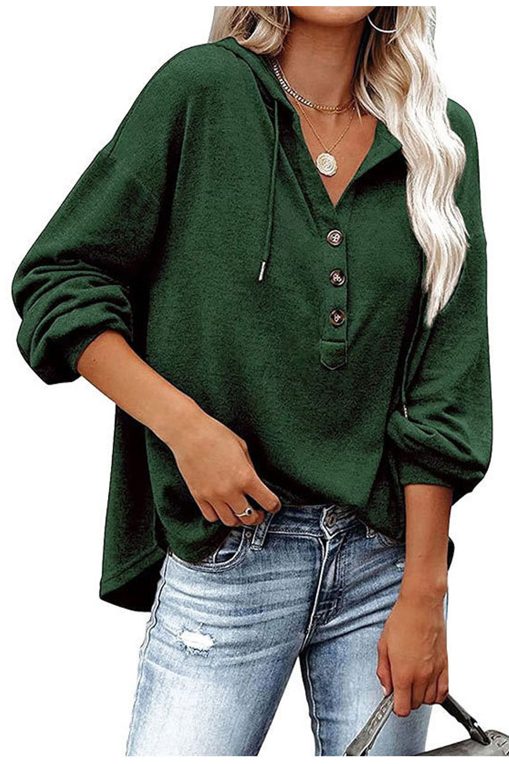 Women Elegent Ribbed Cuff Stretchable Printed Style Casual Hoodie