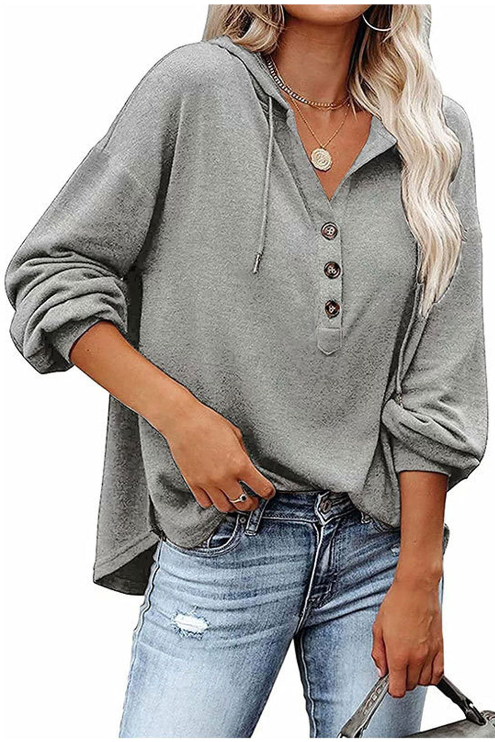 Women Elegent Ribbed Cuff Stretchable Printed Style Casual Hoodie
