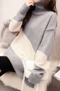 Women Warm High Neck Soft Knit Long Sleeve Sweater