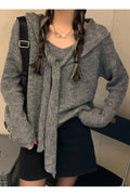 Women Trendy Loose fit Long Sleeve Solid Color Warm Sweater