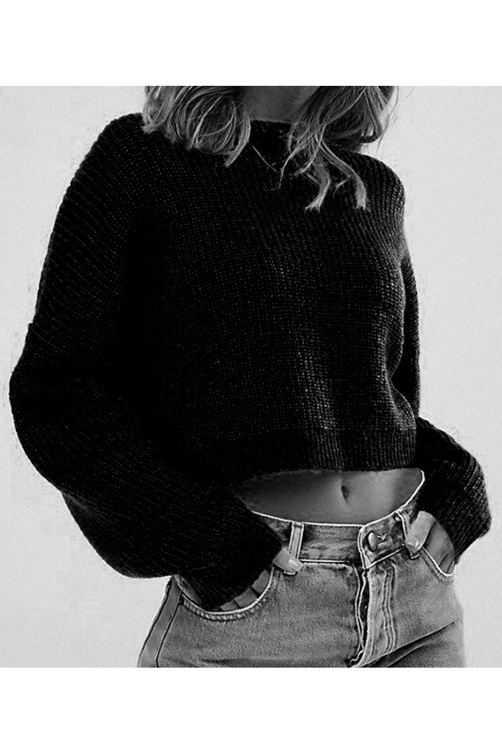 Women Solid Color Warm Short Length Stylish Sweater