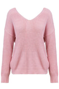 Women Stretchable Long Sleeve V-Neck Comfortable Sweater